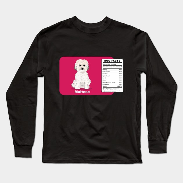 Maltese Dog Long Sleeve T-Shirt by Brash Ideas